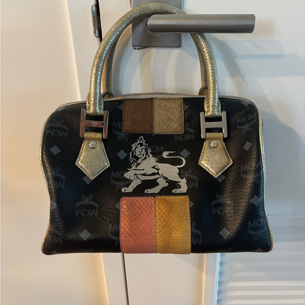 MCM Limited Edition Princess Lion Boston Bag